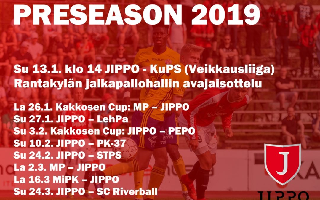 Talven ottelukalenteri - Rantakylän jalkapallohallin avajaisottelussa vastassa Veikkausliigan Kuopion Palloseura