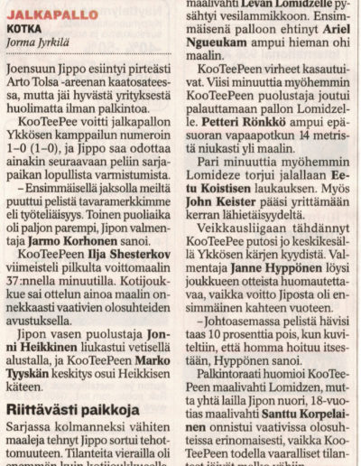 22.9.2011 Pirteä Jippo pisteittä Kotkan kaatosateessa
