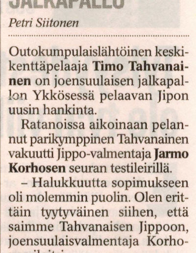 6.1.2007 Timo Tahvanainen Jippoon