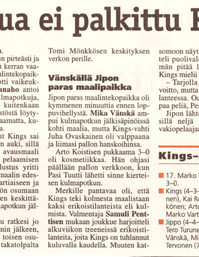 Jipon taistelua ei palkittu Kuopiossa