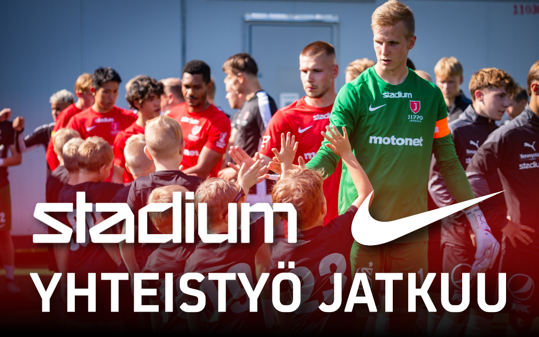 JIPPO jatkaa yhteistyötä Stadiumin ja Niken kanssa